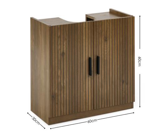 Hampshire Under Sink Bathroom Storage Unit Walnut