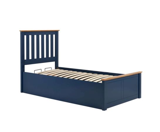 Phoenix Single Ottoman Bed - Navy