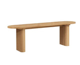 Axel Fluted Dining Bench - Oak