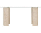 MODENA & LUKAS DINING SET (X4 CHAIRS) - CREAM/SAPPHIRE BLUE VELVET