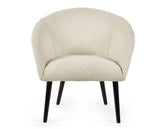 Amara Boucle Accent Chair- Ivory