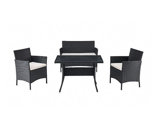 Calla Black 4pc Dining Set & Cover