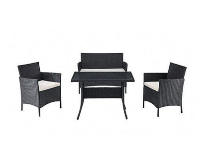 Calla Black 4pc Dining Set & Cover