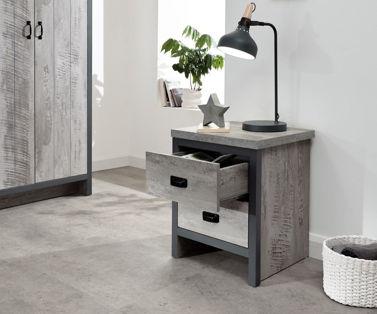 Baxter 3 Piece Bedroom Set-Grey