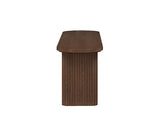 Axel Oval Fluted Dining Table with 2 Benches - Walnut