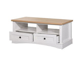 Carman Coffee Table with 2 Drawers-White