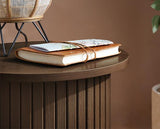 Axel Fluted Side Table - Walnut