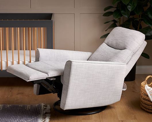 Mia Swivel Glider Recliner Chair " Pebble