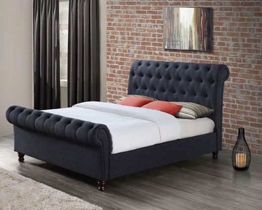 Charlton Bed King - Charcoal