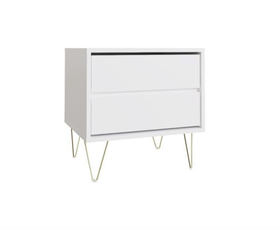 Maeve 2 Drawer Bedside- White