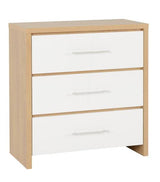 Santos Bedroom Set - White High Gloss/Light Oak Effect Veneer