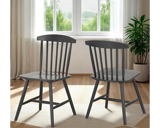 EMERY DINING CHAIR (X2 PER BOX) - DARK GREY
