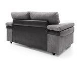 Sofia 2 Seater Sofa - Black & Grey
