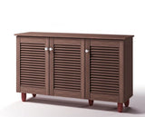Traditional 3 Door Shoe Cabinet-Oak