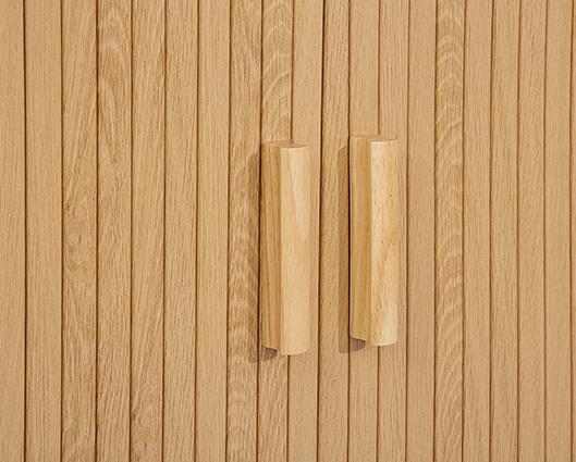 Axel 2 Door Fluted Sideboard - Oak