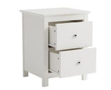 Nairn White 2 drawer bedside cabinet