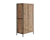 Harben 2 Door Wardrobe Distressed Oak Effect
