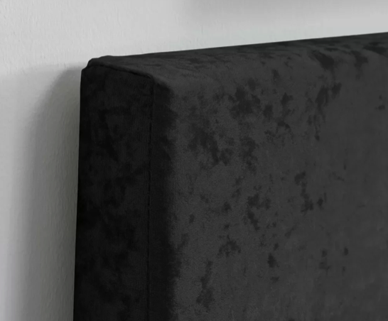 Berlin Single Bed - Black Crushed Velvet