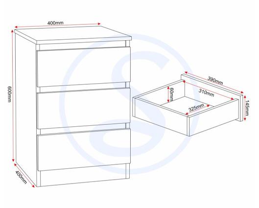 MALVERN 2 DOOR WARDROBE BEDROOM SET - WHITE