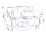 Amalfi 2 Seater Sofa - Grey Fabric
