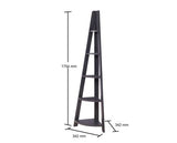 Corner Ladder Bookcase-Black