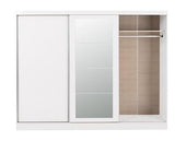NEVADA 3 DOOR SLIDER WARDROBE - WHITE GLOSS