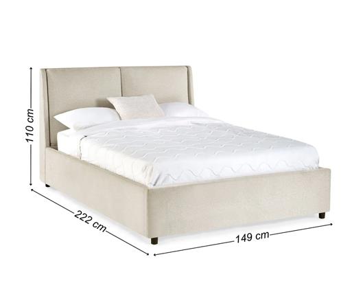 Maddock Ottoman Storage Bed Beige - King