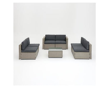 Catina Light Grey Modular Set w/ Grey Cushions