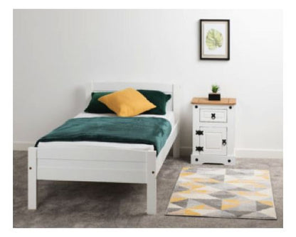 Amber Single Bed - White