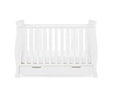 Seren Mini Cot Bed + Moisture Mngmnt Mattress - White