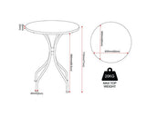 FERNE PATIO DINING SET - BLACK/GREY LEAF
