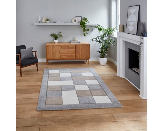 Brooke Grey/Beige - 120cm x 170cm