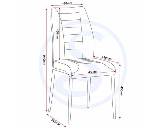 MODENA & QUEBEC DINING SET (X4 CHAIRS) - CREAM/BROWN FAUX LEATHER