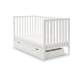 Simple Cot Bed & Under Drawer- White