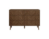 Herringford 6 Drawer Wide Chest - Walnut