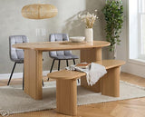 Axel Fluted Dining Bench - Oak