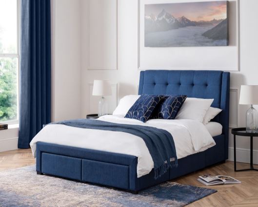 Frankie 4 Drawer King Bed - Blue