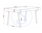 TREVISO & QUEBEC DINING SET (X4 CHAIRS) - LIGHT OAK EFFECT/GREY FAUX LEATHER