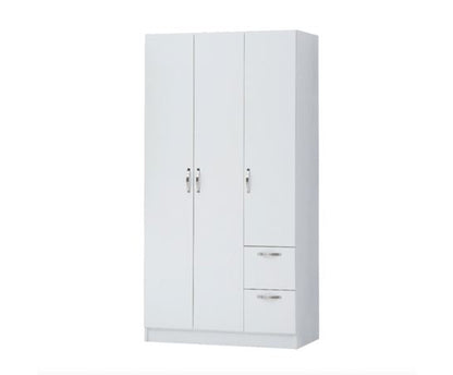Easton 3 Door Double Wardrobe- White