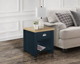 Harper 1 Drawer Lamp - Navy