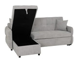 Chelsea Corner Sofa Bed - Silver Grey Fabric
