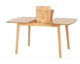 EMERY EXTENDING DINING SET (X4 CHAIRS) - NATURAL OAK EFFECT