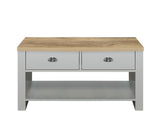 Highgate 2 Drawer Coffee Table - Grey