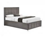 Hannover Ottoman King Bed - Grey