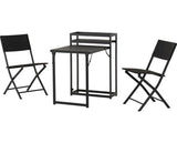 Foldaway 1+2 Garden Set - Black