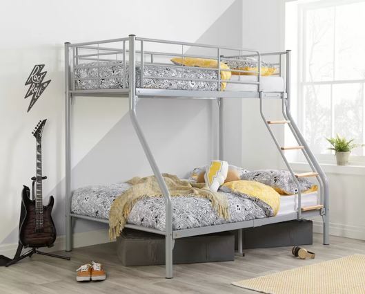 Newton Triple Bunk Bed - Silver
