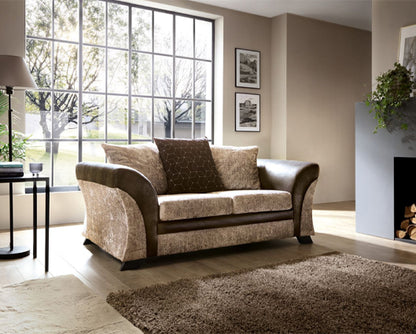 Francisco 2 Seater Sofa - Brown & Beige 