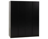 MALVERN 4 DOOR WARDROBE - BLACK
