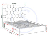 MADISON 5' OTTOMAN BED - BLACK VELVET FABRIC