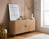 Axel 2 Door Fluted Sideboard - Oak